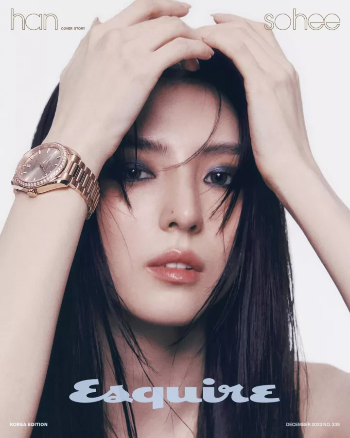 تحب الممثلة هان سو هي رسم الآيلاينر الحاد أو مكياج العيون الدخاني ذو الطابع الغربي.