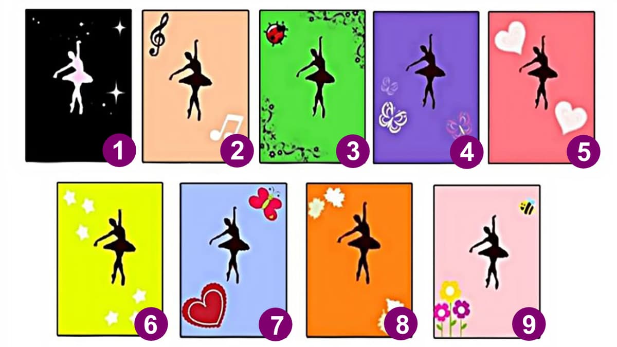 هذا الاختبار النفسي بسيط: فهو يتكون من اختيار واحدة من تسع بطاقات بها صور الراقصين. ستكشف البطاقة عن جزء من شخصيتك لم تكن على علم به.